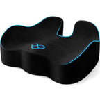 SofterCharm Seat Cushion, Memory Foam Chair Cushions for Tailbone/Sciatica Easing, Chair Pillow with Handles for Car, Office Chair Cushion with Non-Slip Design, Ideal for Post-Surgery Recovery(Black)