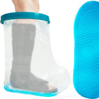 Tideshake Non-Slip Extra Wide Waterproof Leg Cast Cover for Showering, Reusable Adult Extra-Large Size Half Leg Cast Protector, Cast Bag for Shower, Cast Cover for Showering Foot