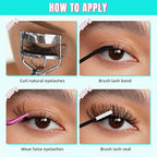 Lash Clusters Kit 240Pcs,Diy Eyelash Extension Kit 40D D Curl,Individual Lashes Cluster with Lash Bond & Seal Lash Tweezer and Lash Glue Remover,Eyelashes Extensions Kit For Beginners (D-MIX 9-16mm)