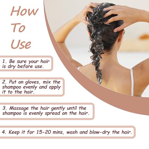 Wine Red Hair Dye 16.9 Fl Oz, Argan Oil Wine Red Hair Shampoo, 3 in 1 Hair Dye Shampoo, Easy To Use, Semi-Permanent Hair Color Shampoo (Wine Red)