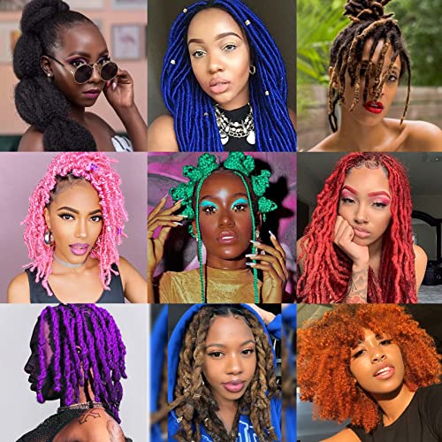 Marley Hair 14 Inch 7 Packs Ginger Marley Twist Braiding Hair Pre Separated Springy Afro Twist Hair Pre Fluffed Spring Twist Hair Natural Synthetic Cuban Twist Hair Extensions (14",350)