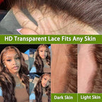 Chocolate Brown Lace Front Wig Human Hair 180% Density Brown Body Wave 13x4 Lace Front Wigs Human Hair for Black Women 4# Colored Wigs Human Hair (24inch)