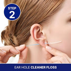 BodyJ4You Piercing Aftercare Spray Keloid Bump Removal Piercing Hole Cleaner - Earring Hole Cleaner Piercing Floss Ear Hole Cleaner - Natural Saline Wound Wash - Pierced Ears Nose Cleaning Kit