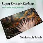 for MTG Game Playmat, for Magic TCG Rubber Play mat,Tabletop Card Playmats with Smooth Surface,Trading Card Inked Game Mat with Zones,Battle Game,Unmanned Forest