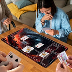 for MTG Game Playmat, for Magic TCG Rubber Play mat,Tabletop Card Playmats with Smooth Surface,Trading Card Inked Game Mat with New Zones,Battle Game,Fire Dragon