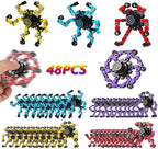 48pcs Transformable Fidget Spinners Children's Advanced Fidget Toys for Stress Relief Ideal Fidget Spinners for Sensory Toys for Boys and Girls with Autism，Party Favors