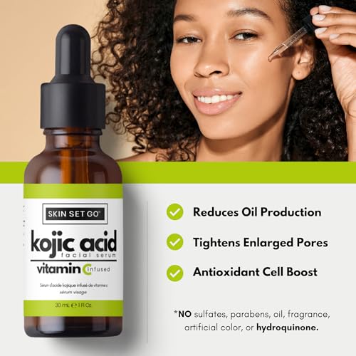 Extra Strength Kojic Acid Serum 7.5% Vitamin C Infused Dark Spot Corrector For Face And Body