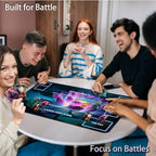 for MTG Game Playmat, for Magic TCG Rubber Play mat,Tabletop Card Playmats with Smooth Surface,Trading Card Inked Game Mat with White Zones,Battle Game,Colorful Glowing Lotu