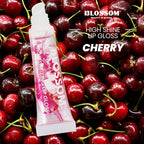 Blossom Moisturizing Lip Gloss Tubes, Roll on Perfume Oil, Natural Essential Oils, Scented pH Color Change Lip Balm with Real Flowers, 0.7 fl. oz/15mL, 3 Pack Gift Set, Cherry/Honey Jasmine/Turquoise