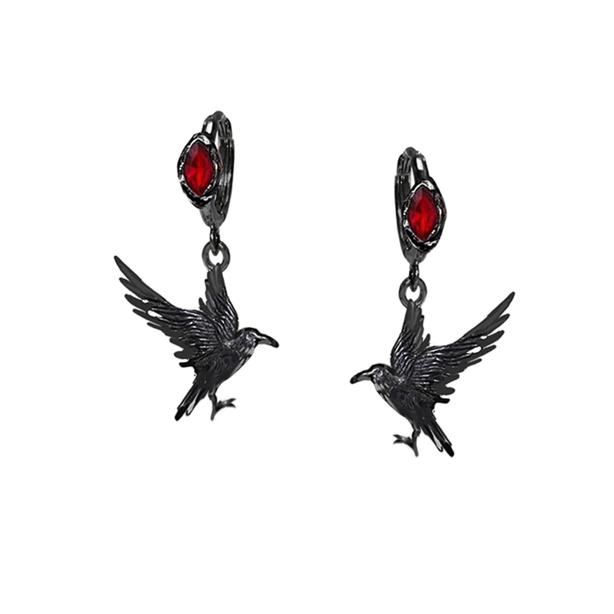 MASW Original Design Gothic Earrings Hip Hop Black Crow Pendant Earrings Fashionable Women's Accessories M3353