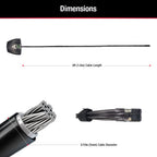 Master Lock Black Python Bike Lock with Key, Adjustable Metal Cable Lock has a Weather Resistant Vinyl Coating for Outdoor Equipment, Bicycles, 6 Feet Long, 8417D