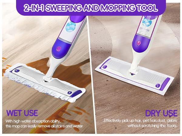 Pure Realm 32 Count Disposable Power mop Refills for Swiffer Power Mop Multi-Surface and PowerMop Wood , Unscented Powermop Clean Replacement Mopping Pad