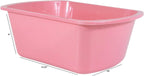 Vakly Wash Basins – Rectangular Plastic Hospital Bedside Soaking Tub - Small 7 Qt Graduated Bucket - Portable Washbasin for Washing, Cleaning, Foot Bath, Dishes, Face Cleansing Bowl (2, Pink)