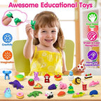 Arscniek 110 Pack Animal Erasers for Kids, Take Apart Mini Pencil Erasers, Desk Pets & Treasure Box Toys, Bulk Party Favors, Stocking Stuffers, Classroom Prizes, School Supplies, Gift for Boys & Girls
