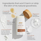 RAW SUGAR Aluminum Free Deodorant Stick, Simply Deo Bundle (Pack of 3) Whole Body Deodorant for Women & Men, Clean Formulated without Baking Soda, Talc & Parabens, Santal + Verbena Scent