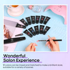 Modelones 12 Colors Poly Nail Extension Gel Kit Pink Black White Red Glitter Poly Nail Gel All Seasons Classic Colors Builder Nail Gel Set Holiday Manicure DIY Design Salon at Home Beauty Gifts