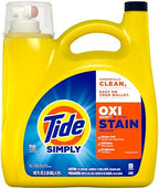 Tide Simply Oxi Boost + Ultra Stain Release, 162 fl oz, 115 Loads, Tough on Stains, Whitens, Brightens, Refreshing Breeze Scent