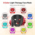Red Light Therapy Mask for Face, 8-1 Colors Light Facial Skin Care Mask, Red Light Therapy Mask At Home, 660nm&850nm Infrared Light Therapy Device Mask With Timer Remote Control, Relife, Active
