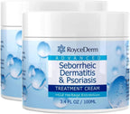 Roycederm Seborrheic Dermatitis Cream, Scalp Treatment for Psoriasis, Folliculitis, Dry Scalp, Dandruff, Anti-Itch Cream for Soothing Relief - 2 Pack