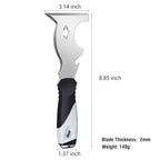 Mister Rui Paint Scraper, 3 Pack Multi Use Paint Tools Putty Knife 10 in 1, Paint Scraper Tools for Painting, Metal Scraper with Hammer End, Taping Knife, Spackle Tool