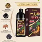 Dark Wine Red Hair Dye Shampoo 3 in 1 for Men Women, Natural Burgundy Hair Color Shampoo for 100% Gray Coverage, Instant Hair Colors in 10-15 mins, Hair Dye Shampoo 16.9 Fl Oz (Dark Wine Red)