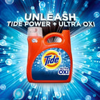 Tide Ultra Oxi Liquid Laundry Detergent, 74 Loads, 105 fl oz, HE Compatible