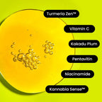 Gleamin Supercharged Balance Brightening Serum, Vitamin C, Turmeria Zen, Kannabia Sense, Niacinamide – Hydrating Face Serum for Dark Spots & Radiance, 1 fl oz (30ml)