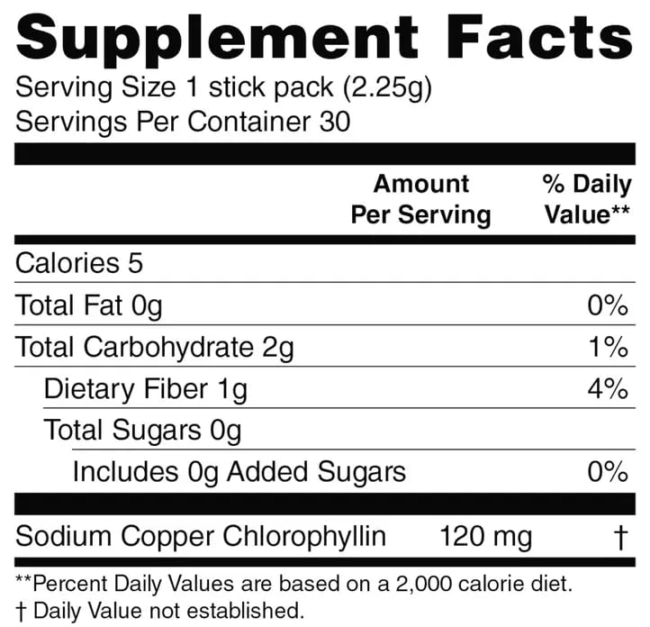 Nature's Sunshine Chlorophyll Stick Packs: Supercharge Your Detox and Boost Gut Health in Convenient, Delicious Stick Packs (Crisp Apple)