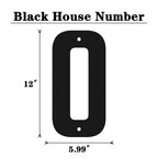 12 Inch Large Metal Letters, Modern House Address Numbers Letters, Metal Door Numbers, Large Black House Address Letter Number for Home Office Street Apartment Outside (0)