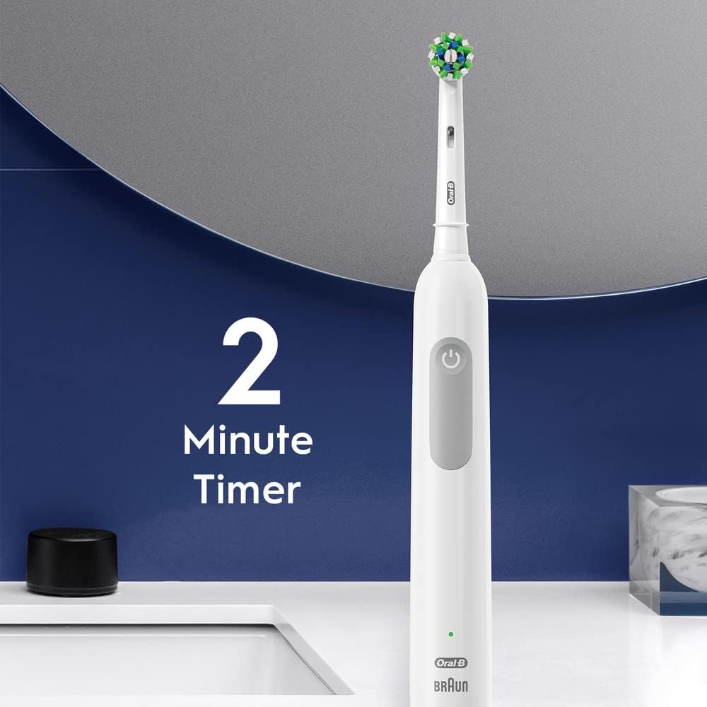 Oral-B Pro 1500 CrossAction Electric Power Rechargeable Battery Toothbrush, Powered by Braun
