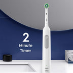 Oral-B Pro 1500 CrossAction Electric Power Rechargeable Battery Toothbrush, Powered by Braun
