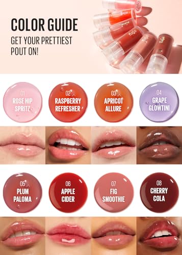 Kaja Lip Plumping- Juicy Glass 05 Plum Paloma | Hydrating, Feel Plumped and Lightweight with Vitamin Tree Fruit Oil, Vegan, Cruelty-Free, Clear Tint Stain Shine Gloss Plumper, Long Lasting