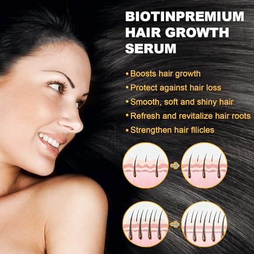 Dragon Honor 2PCS Biotin Hair Growth Serum Spray, Thickening Herbal Serum with Ginger & Ginseng for Thicker, Longer & Stronger Hair