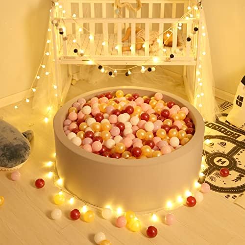 GOGOSO Ball Pit Balls for Toddler, Baby Plastic Playballs Kids Soft Pastel Pelotas Non-Toxic BPA-Free,Pink+Gold+White+red+Purple,100 Balls