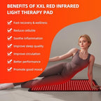 Red Infrared Light Therapy Mat for Body, 31.75" x 11.5" Red Light Pad Upgraded 3 Chips in 1 Beads 360pcs LEDs 660nm 850nm RLT Device for Body Back Shoulder Knee Joint Pain Relief, Ideal Gift