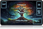 for MTG Game Playmat, for Magic TCG Rubber Play mat,Tabletop Card Playmats with Smooth Surface,Trading Card Inked Game Mat with White Zones,Battle Game,Galaxy Art Tree