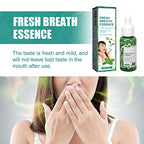 Oral Breath Serum, 2pcs Bad Breath Eliminating Serum 30ml Mint Purify Odor Herbal Extract Mild Portable Mouth Smell Removing Drop