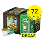 Cafe Don Pedro Decaf Premium Low Acid Coffee Pods For Keurig K-cup - Enjoy Tasty Coffee For Sensitive Stomach - 72 Low Acid Coffee K cups 100% Arabica, Stone Ground