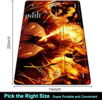 MTG Playmat TCG Playmat -Includes Storage Tube and 7 Dice-Experience Top-Tier Quality and Edge-Locking Waterproof and Non-Slip Mat! (playmat with Zones, 2-A Vicious fire-Breathing Dragon)