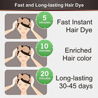 Natural Hair Dye Shampoo 3 IN 1, Hair Color for Gray Hair Coverage, Hair Coloring Shampoo for Women, Color Shampoo Beard Dye for Men, Vegan Ammonia Free Hair Shampoo (BURGUNDY RED)