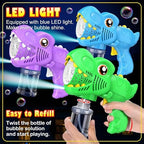 3 Bubble Guns Kids Toys - Rechargeable Bubbles Machine Outside Toys for Ages 3-5 Birthday Gift 3 4 5 6 7 8 Year Old Christmas Stocking Stuffers New Year Eve Gift Easter Valentine (Green+Blue+Purple)