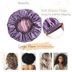 YANIBEST Satin Bonnet for Sleeping Women Double Layer Hair Silk Bonnets for Sleeping with Elastic Band