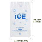 Belinlen 100 PACK 5 lb. Plastic Drawstring Ice Bags 9 x 17 Inch Heavy-Duty Plastic Ice Bags with Draw String (2mil Thickness)