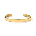 Be & Cheery Gold Bangle Bracelet for Women, 14k Gold Plated Adjustable Bracelet, Trendy Stackable Open Bracelet Bangle, Hypoallergenic Fashion Jewelry for Women, Chunky Dainty Bangle Cuff for Gifts (Polished, 1)