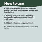 Cedar Lawn Patio Granules | Use on Fleas, Ticks, Ants, Spiders & Mosquitoes | Smells Great, Easy to Use | Family & Pet Safe | 1 Bag (8 Lbs)