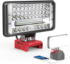 LED Work Light for Milwaukee 18v Battery, Ecarke 7'' 100W Cordless Work Lights 10000 Lumens of Brightness for m18 Battery Light with Low Voltage Protection&USB & Type-C Charger Port for car Repairing