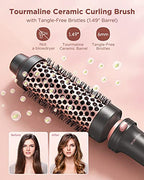 Wavytalk 5 in 1 Curling Iron Set with Curling Brush and 4 Interchangeable Ceramic Curling Wand (0.35"-1.25”), Instant Heat Up, Dual Voltage Hair Curler