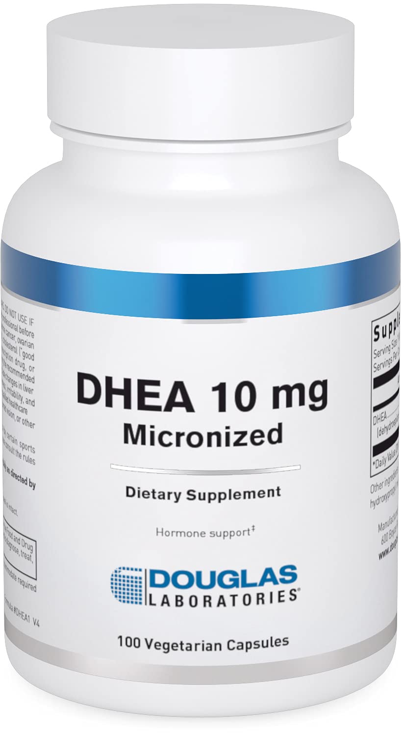 Douglas Laboratories DHEA 10 mg Capsules - Micronized - Supports Hormone Balance, Immunity, Brain, Bone Health & Metabolism* - Non-GMO - 100 Vegetarian Capsules