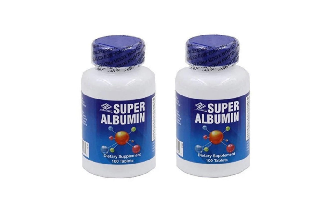 Nu-Health Super Albumin Hydrolyzed Protein Amino Acids, 100 Tabs Pack of 2
