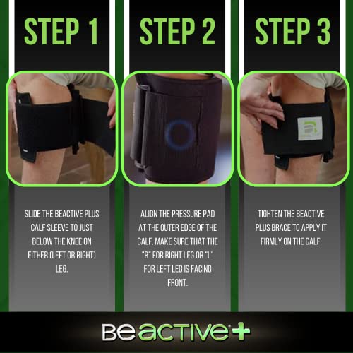 BeActive Plus Acupressure System - Sciatica Pain Relief Brace For Sciatic Nerve Pain, Lower Back, & Hip - Be Active Plus Knee Brace With Pressure Pad Targeted Compression For Sciatica Relief - Unisex